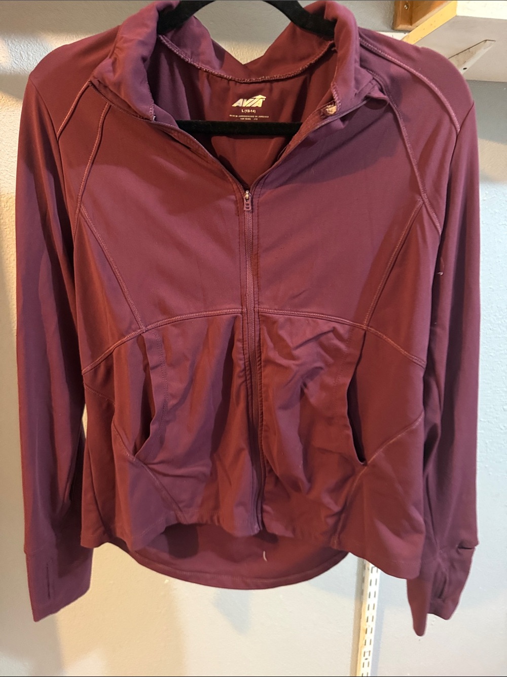 Avia Women's Plum Full-Zip Active Hoodie